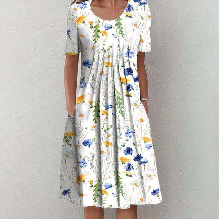 Damen Plissee Sommerkleid | Midi
