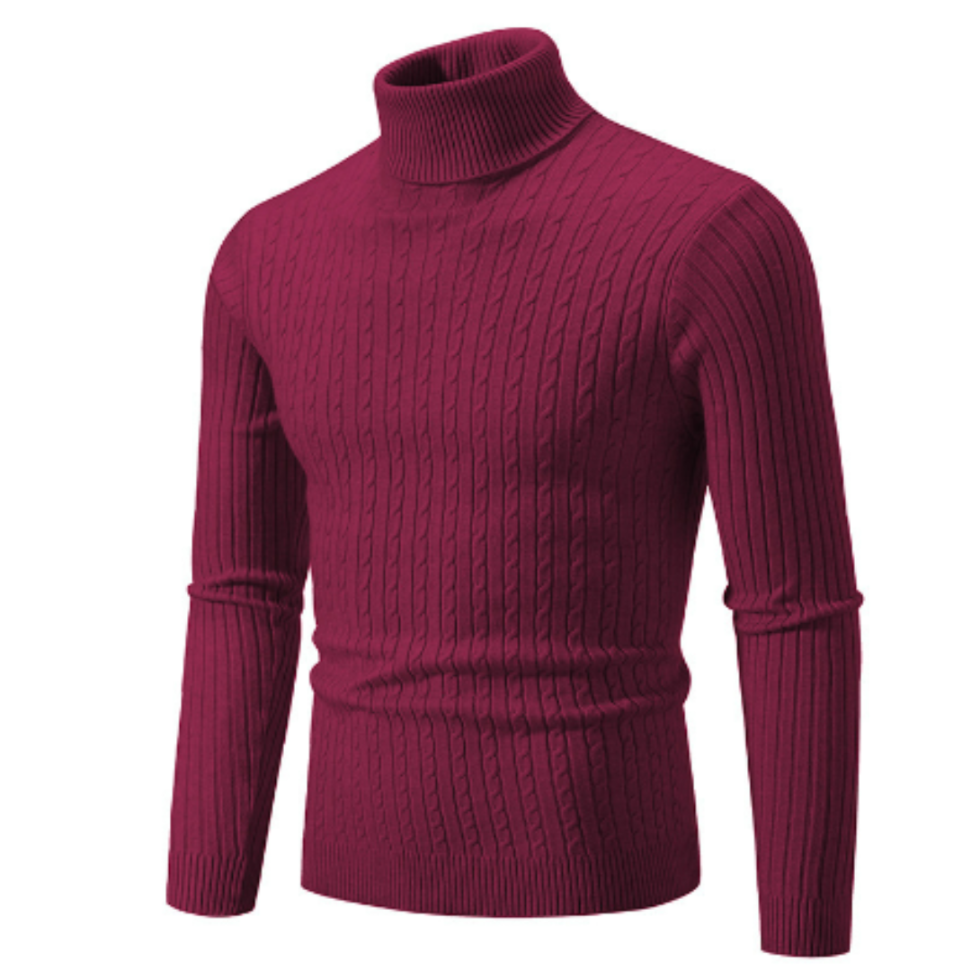 Herren-strickpullover Mit Langen Ärmeln | Rollkragen