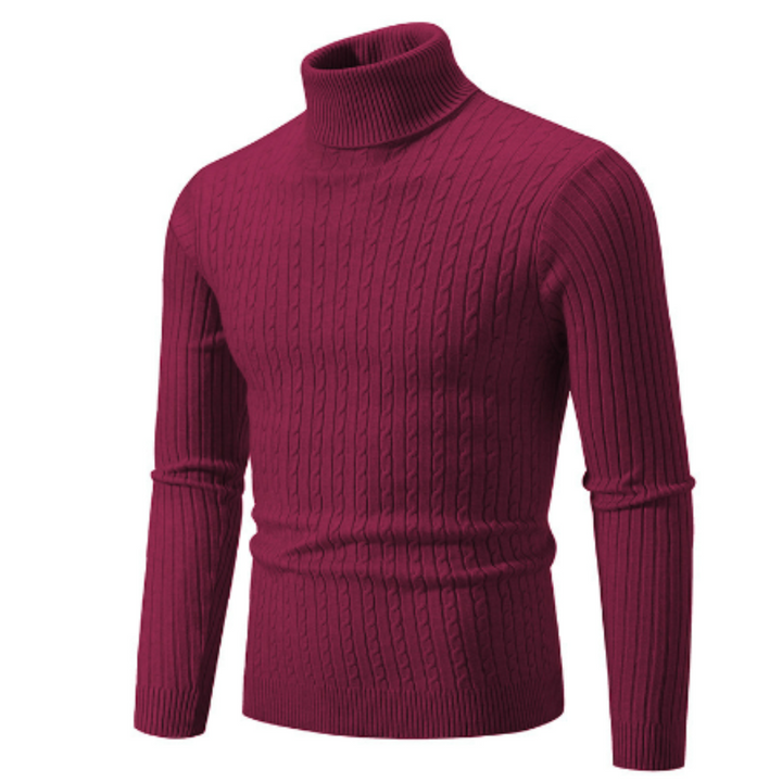 Herren-strickpullover Mit Langen Ärmeln | Rollkragen