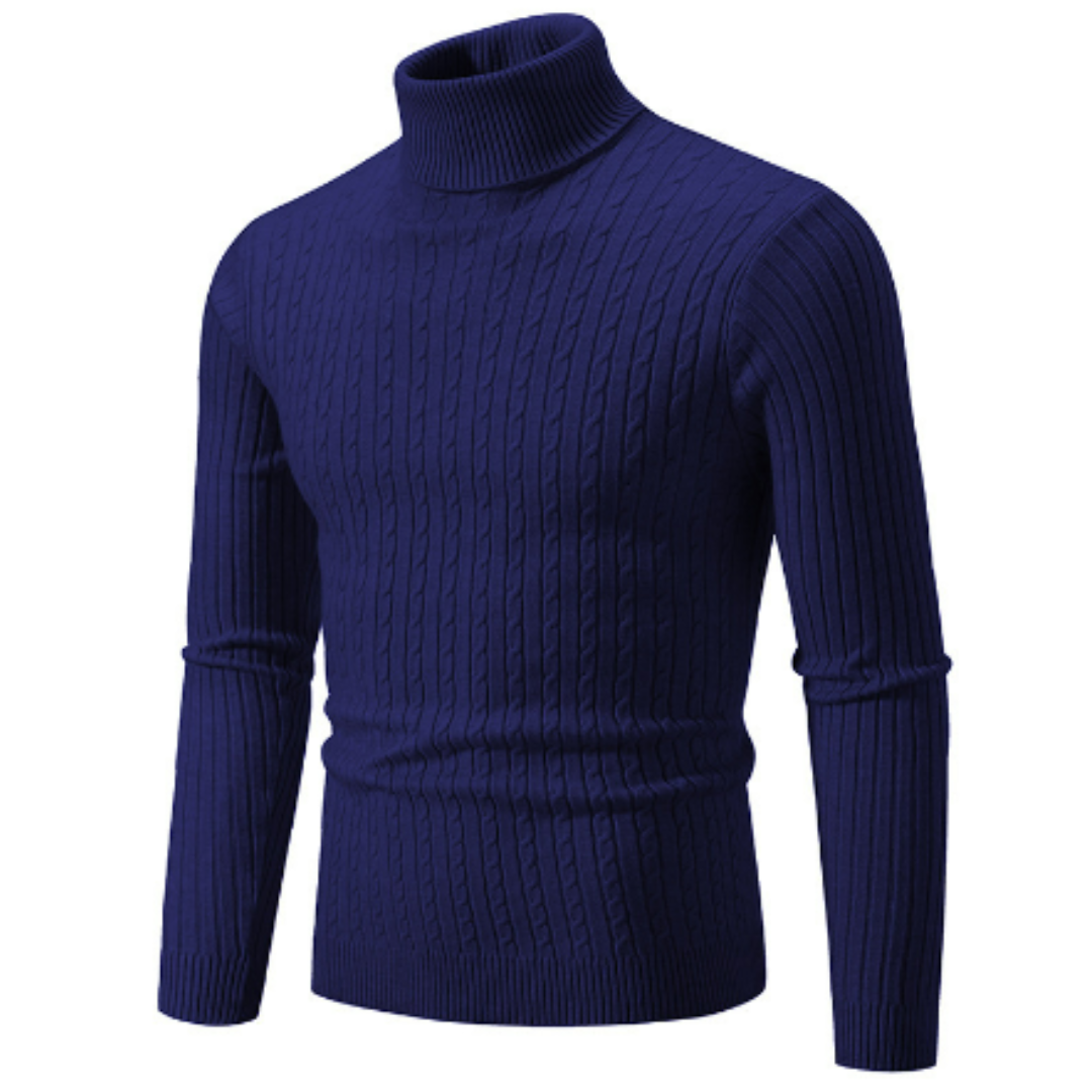 Herren-strickpullover Mit Langen Ärmeln | Rollkragen