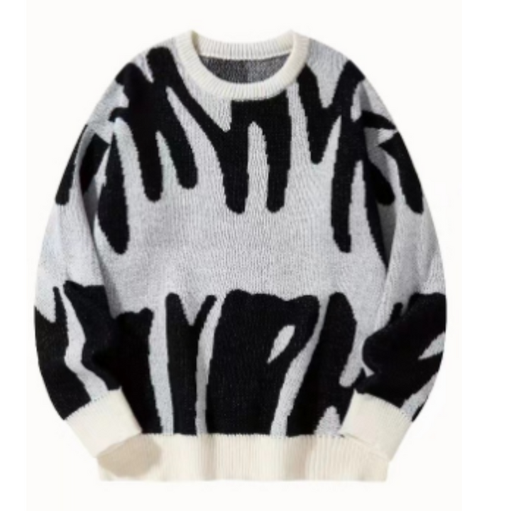Herren-Strickpullover mit Rundhalsausschnitt | Langarm