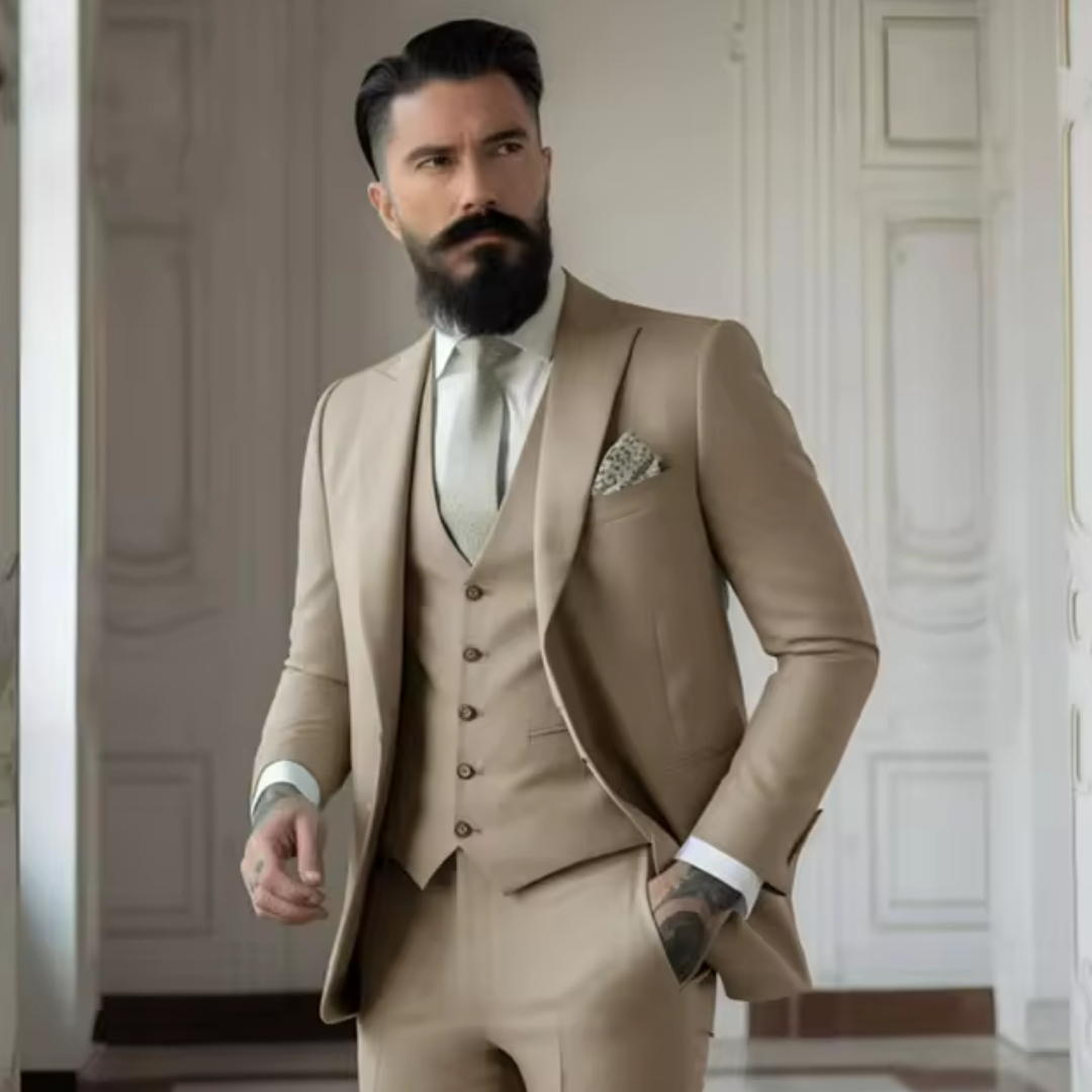 Herren Einreihig Hochzeitsgastanzug Set | Klassischer
