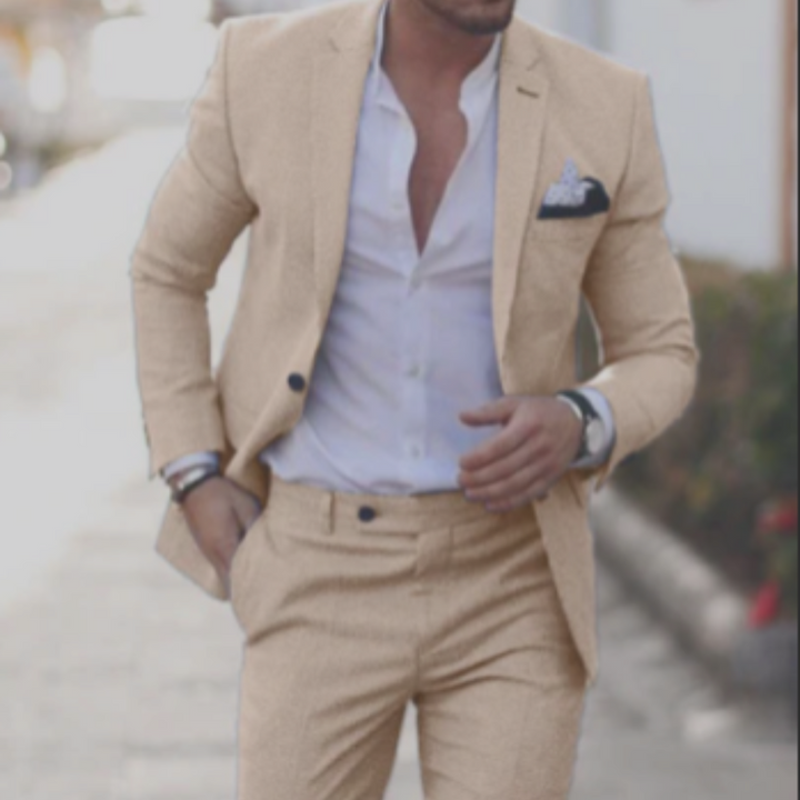 Herren Lässig Schlanke Passform Hochzeit Gast Anzug Set | Sommer