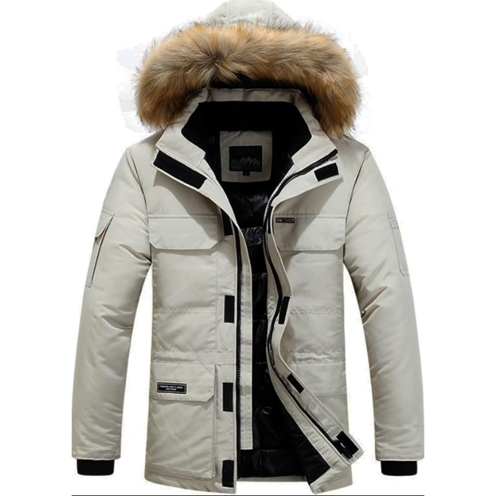 Warme Winterparkjacke für Herren | Kapuze