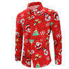 Langen Ärmeln Weihnachtshemd Herren | Button-Down