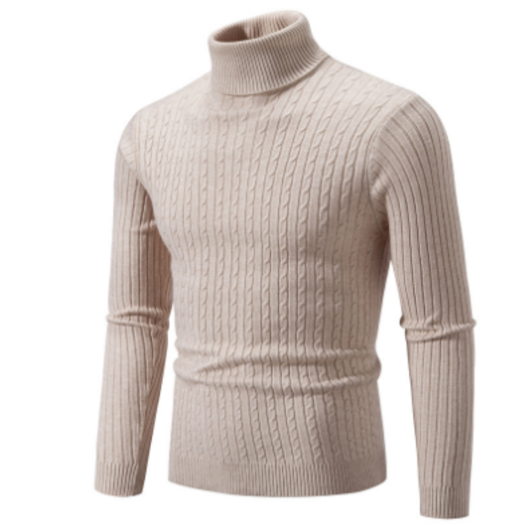 Herren Winter Strick Langarm Pullover | Rollkragen