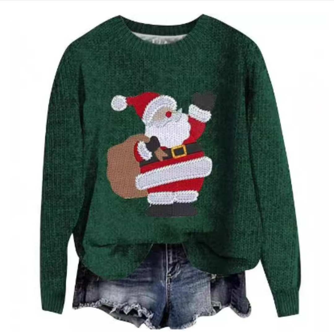 Damen Weihnachten Pullover | Rundhalsausschnitt