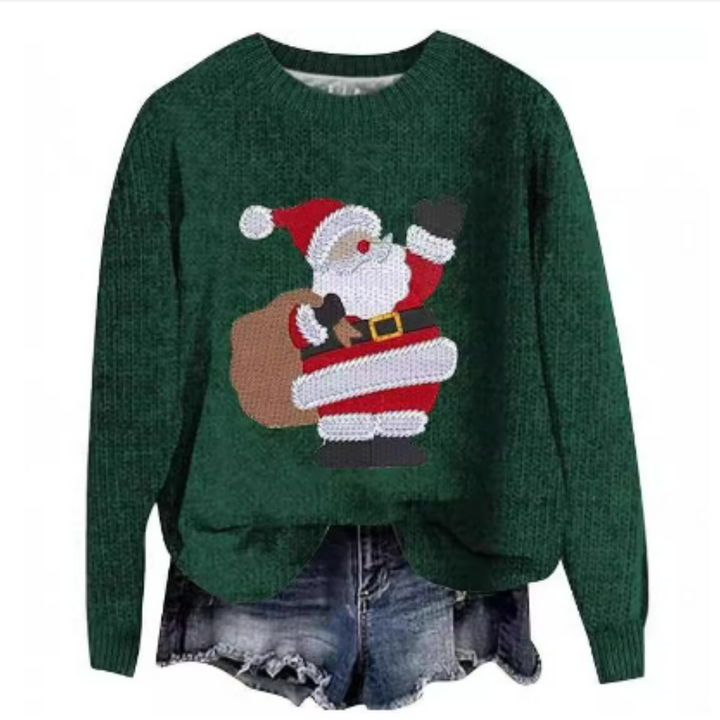 Damen Weihnachten Pullover | Rundhalsausschnitt