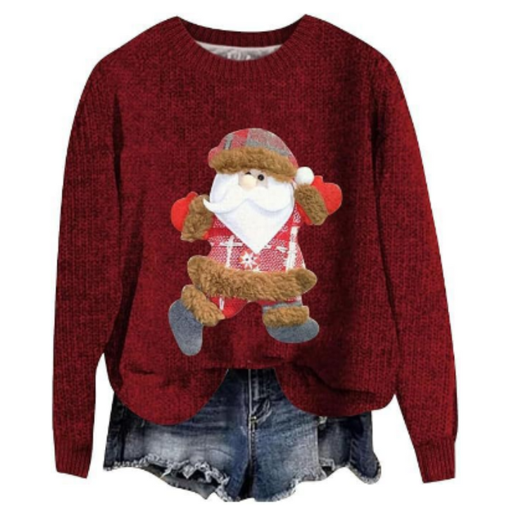 Damen Weihnachten Pullover | Rundhalsausschnitt