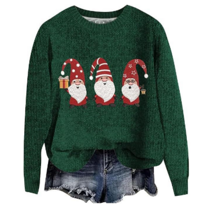 Damen Weihnachten Pullover | Rundhalsausschnitt