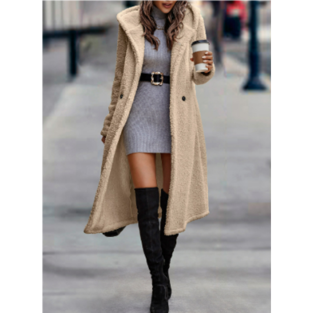 Damen Klassisch Teddy Mantel | Lang