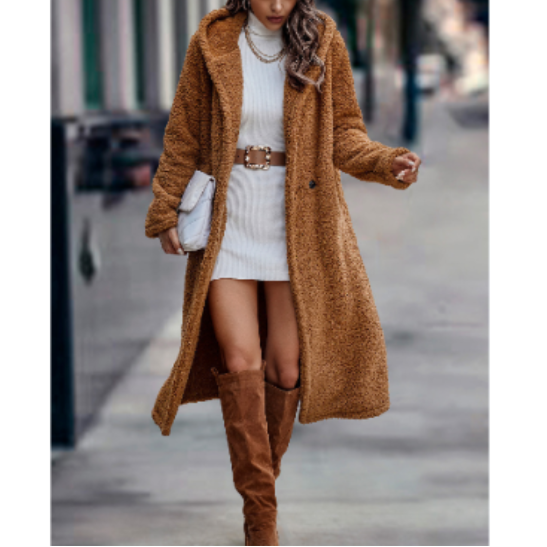 Damen Klassisch Teddy Mantel | Lang
