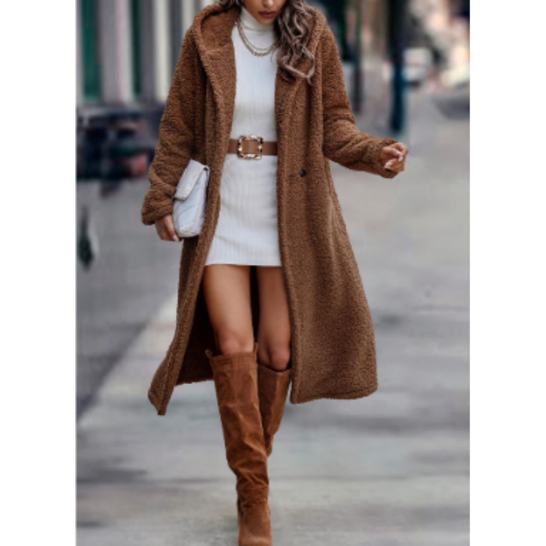 Damen Klassisch Teddy Mantel | Lang
