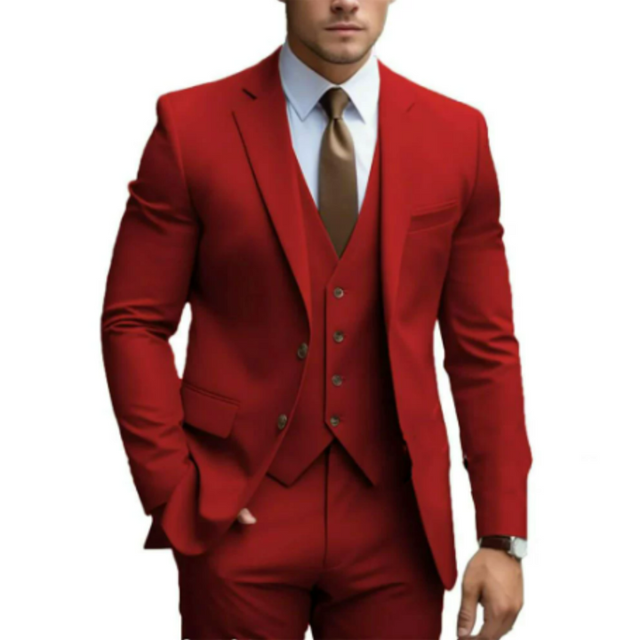 Herren Klassischer 3-teiliger Hochzeitsgast-Anzug Set | Formell