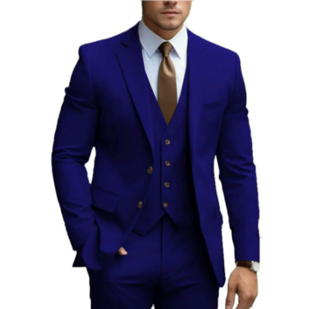 Herren Klassischer 3-teiliger Hochzeitsgast-Anzug Set | Formell