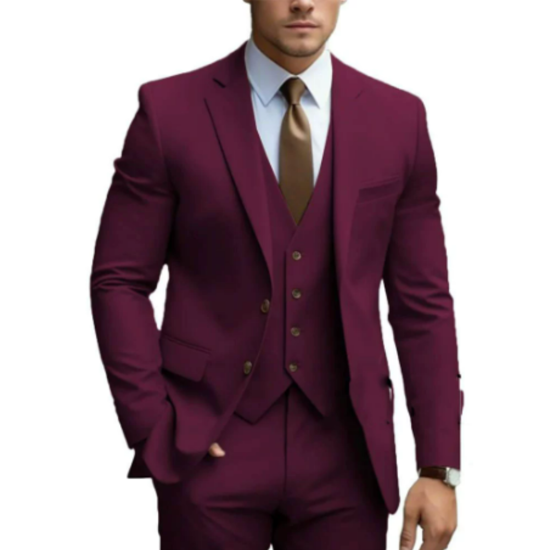 Herren Klassischer 3-teiliger Hochzeitsgast-Anzug Set | Formell