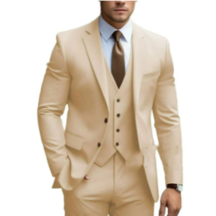 Herren Klassischer 3-teiliger Hochzeitsgast-Anzug Set | Formell