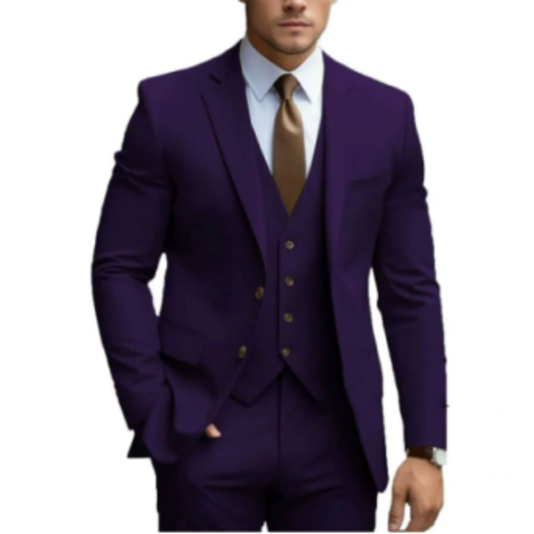 Herren Klassischer 3-teiliger Hochzeitsgast-Anzug Set | Formell