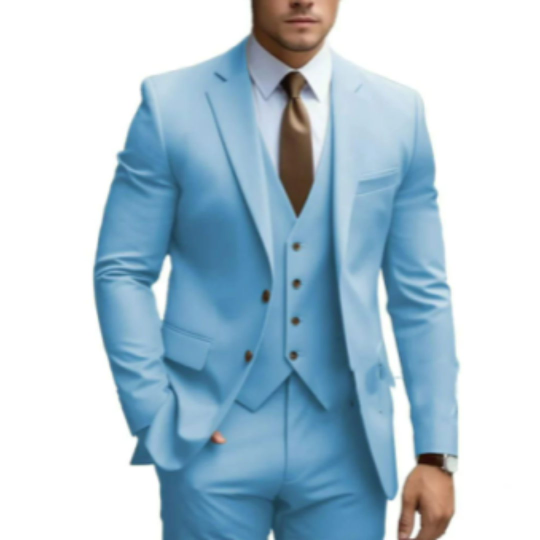 Herren Klassischer 3-teiliger Hochzeitsgast-Anzug Set | Formell