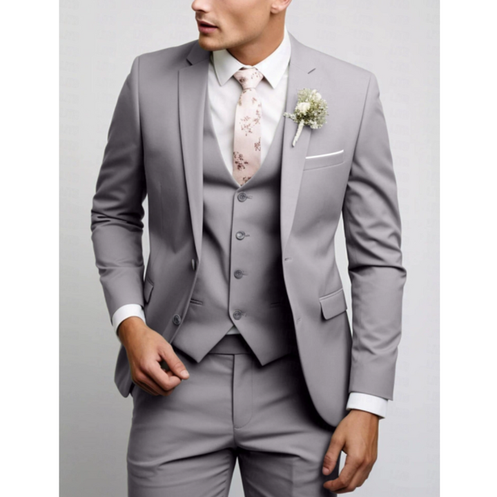 Herren Formell 3-Teiliger Hochzeitsgast Anzug Set | Schlanke Passform