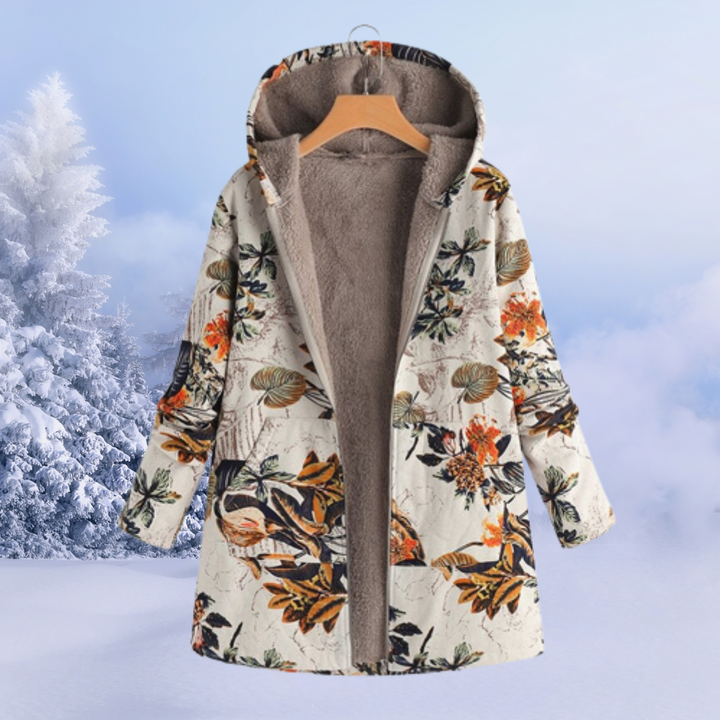 Damen Gedruckt Kapuze Jacke | Langarm
