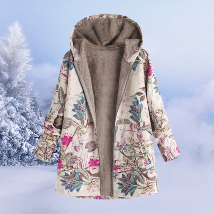 Damen Gedruckt Kapuze Jacke | Langarm