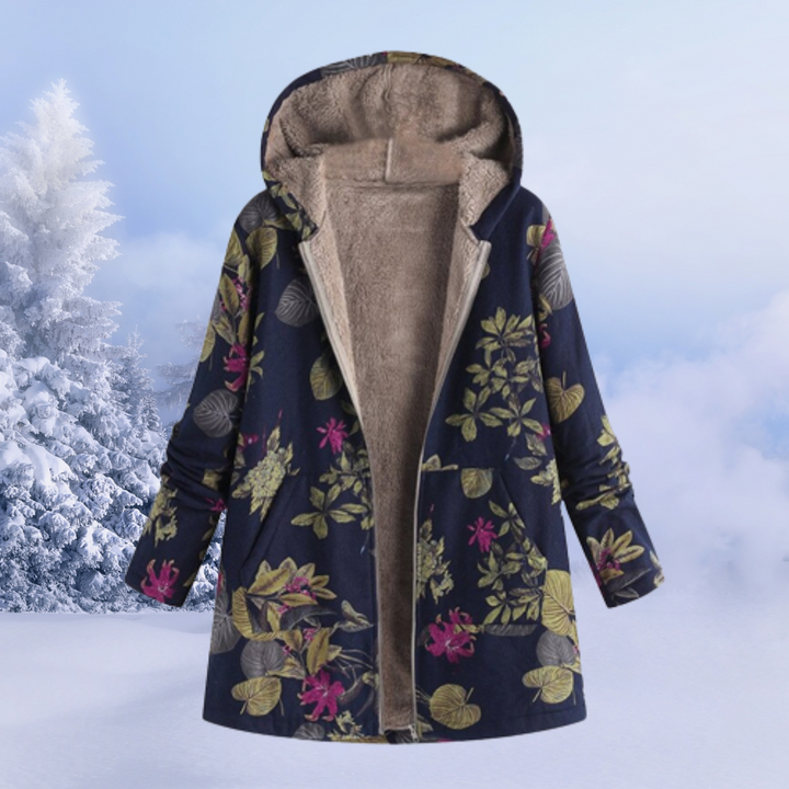 Damen Gedruckt Kapuze Jacke | Langarm