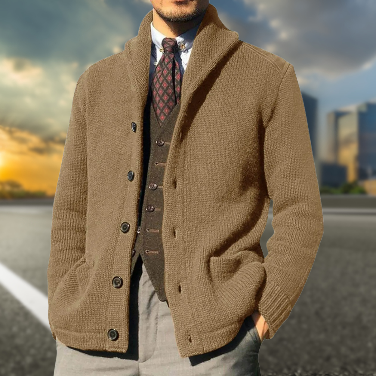 Matthias – Herren Strickjacke für einen modernen und zeitlosen Look.