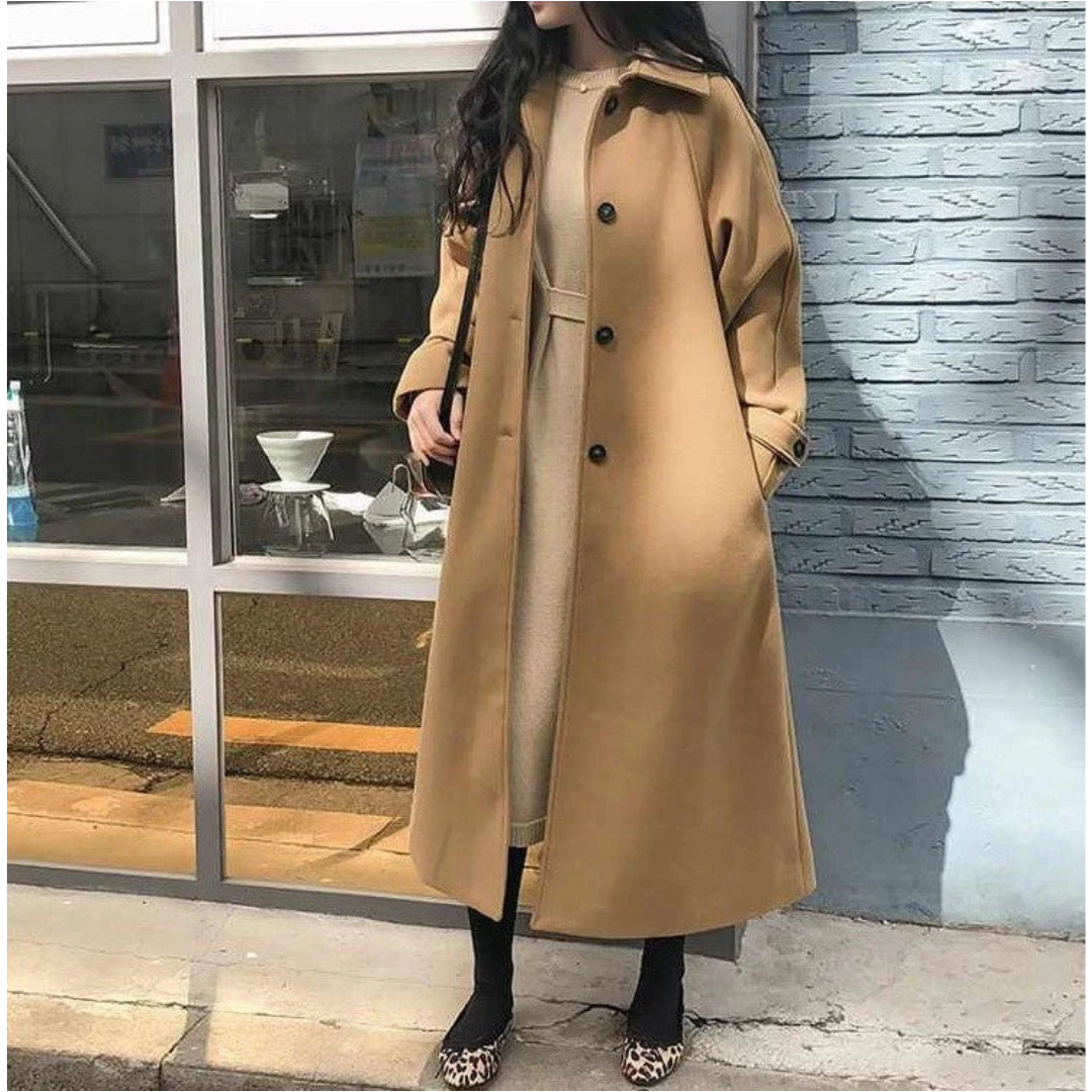 Damen Stilvoll Trenchcoat | Langschnitt