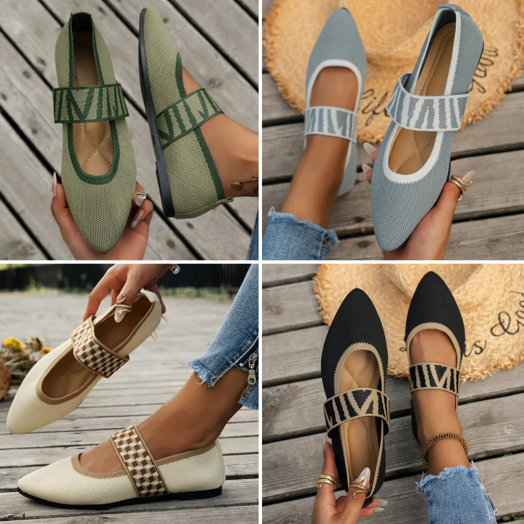 Elegante Flache Damenschuhe | Spitz