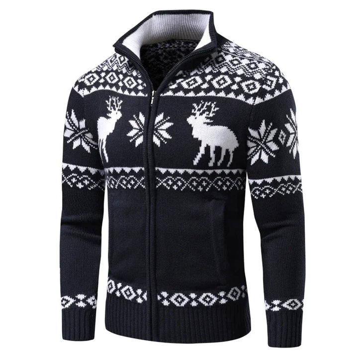 Weihnachtsstrickjacke Herren | Reißverschluss