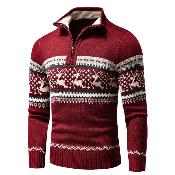 Weihnachtsstrickjacke Herren | Reißverschluss
