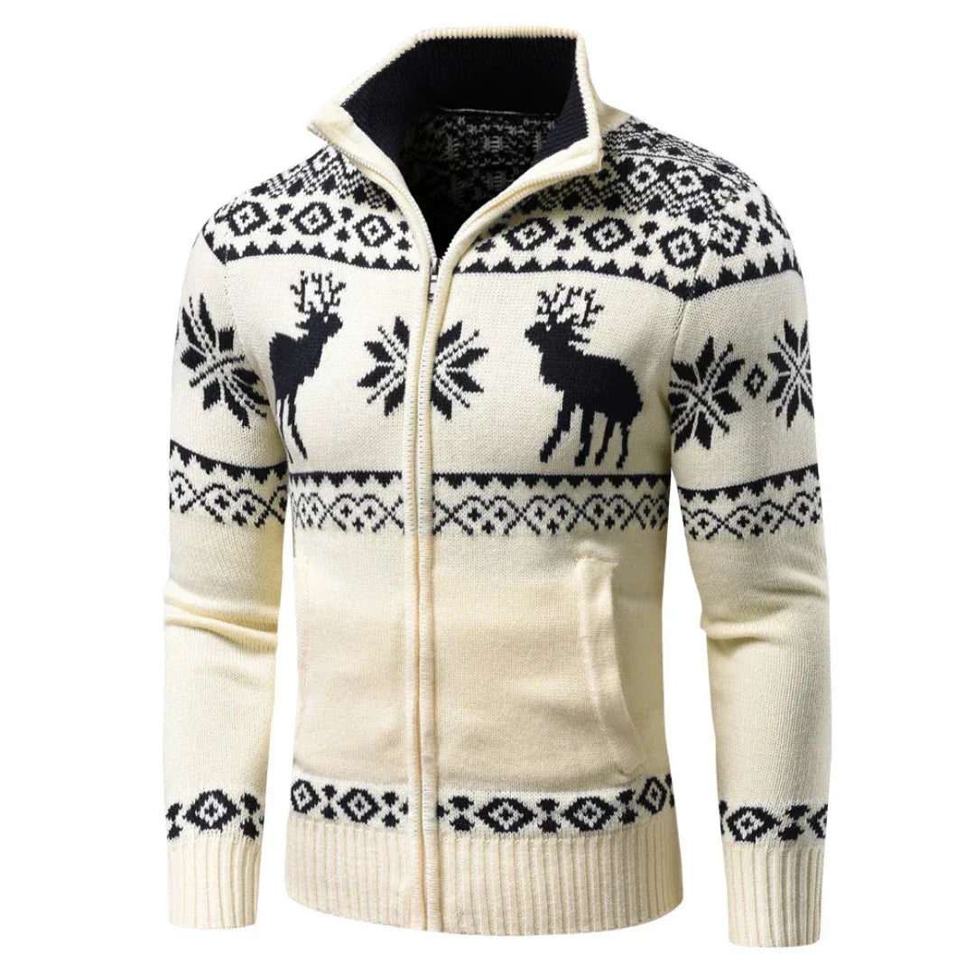 Weihnachtsstrickjacke Herren | Reißverschluss
