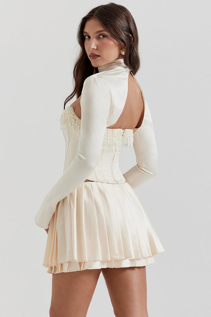 Elegantes Ärmelloses Damen-Korsett-Top | Weiß