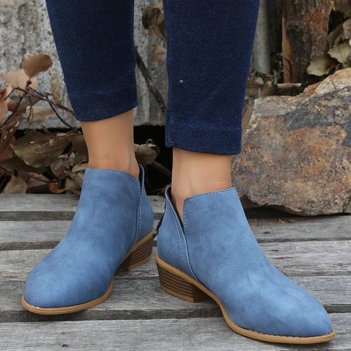 Kurz Winterstiefel Damen | Spitze Zehen