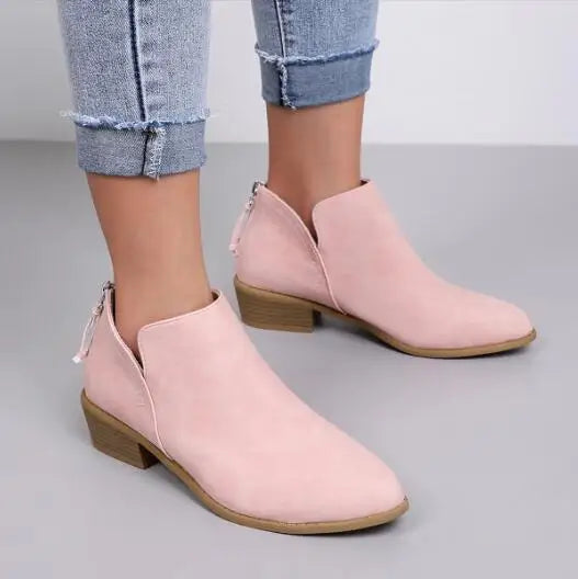 Kurz Winterstiefel Damen | Spitze Zehen