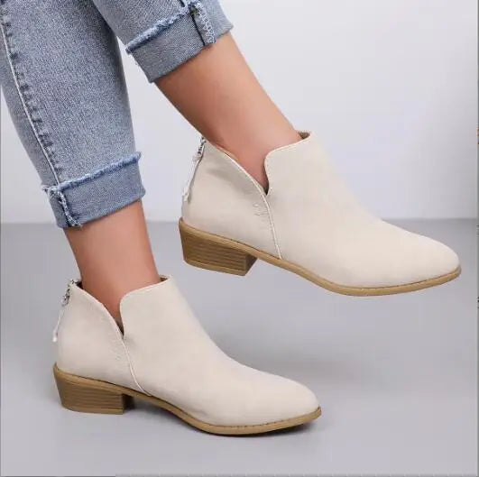 Kurz Winterstiefel Damen | Spitze Zehen