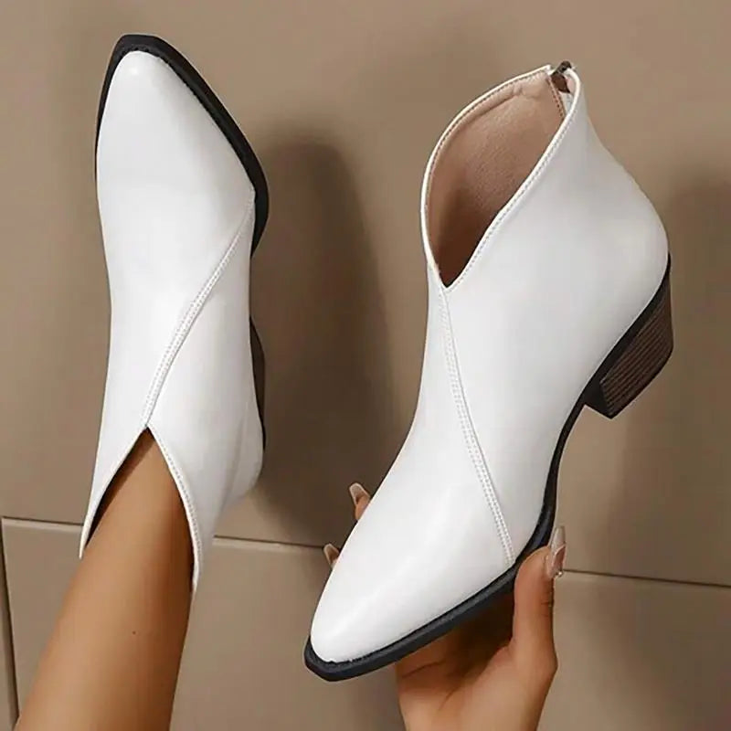 Spitze Zehen Winterstiefel Damen | Knöchellänge