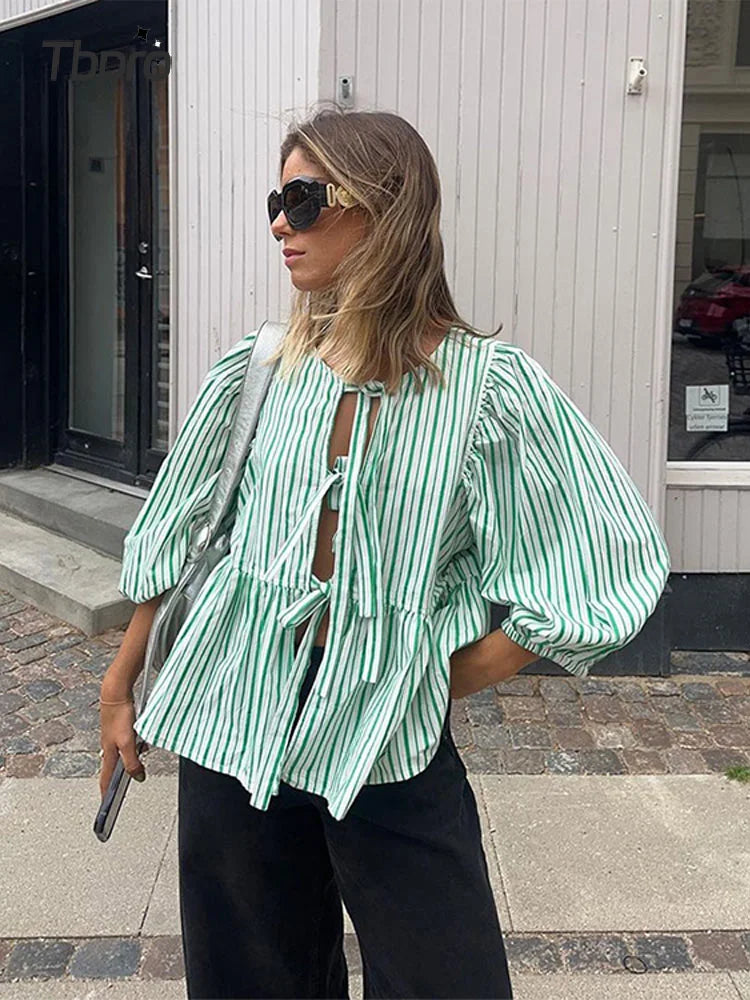 Damen Bluse Mit Puffärmeln | Lässig