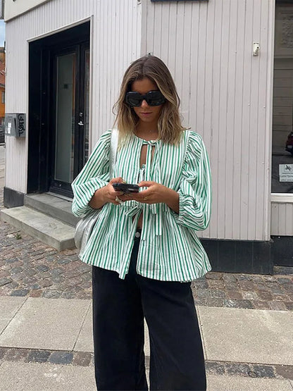 Damen Bluse Mit Puffärmeln | Lässig
