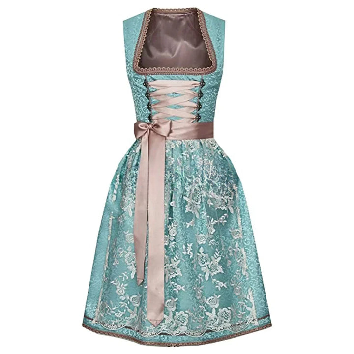 Damen Blau Oktoberfest Dirndl kleid