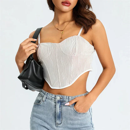 Damen Sommer Cropped Top | Ärmellose