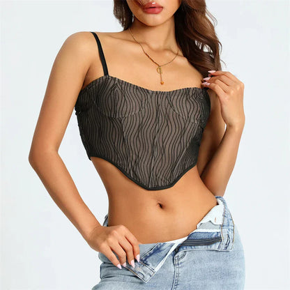 Damen Sommer Cropped Top | Ärmellose