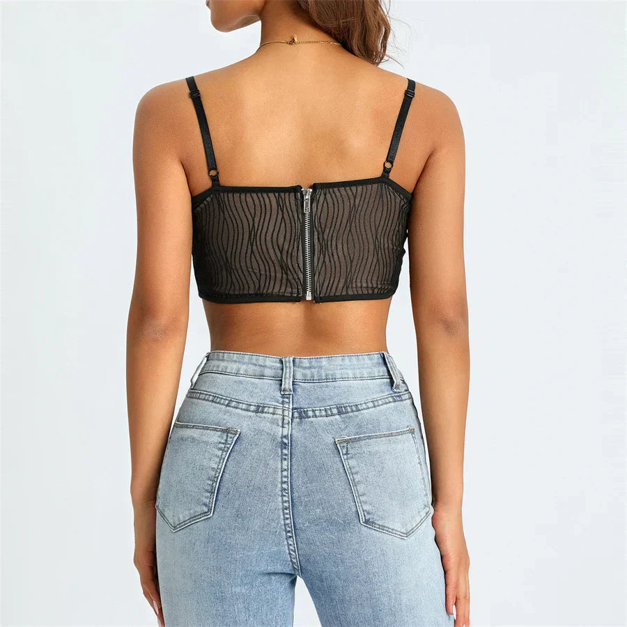 Damen Sommer Cropped Top | Ärmellose
