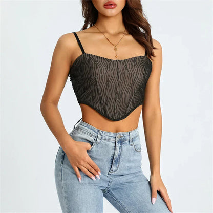 Damen Sommer Cropped Top | Ärmellose