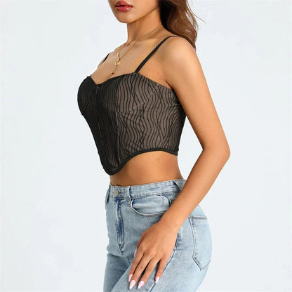 Damen Sommer Cropped Top | Ärmellose