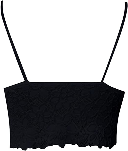 Damen Spitzen Bralette Crop Top | V-Ausschnitt