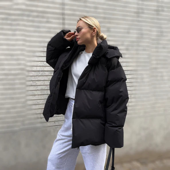 Damen Winter Puffer Jacke | Mit Kapuze
