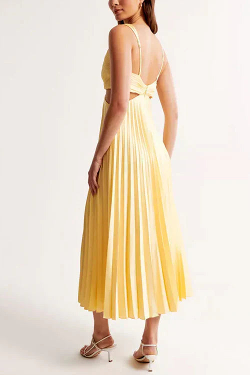 Elegantes Abendkleid Mit Plissee Für Damen | Midi