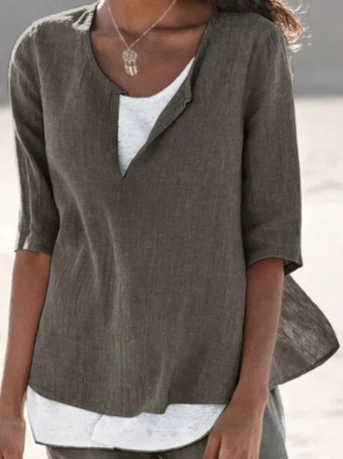 Damen Bluse im Freizeitstil | 3/4 Ärmel